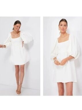 Tuckernuck Annie Smocked Linen Mini Dress